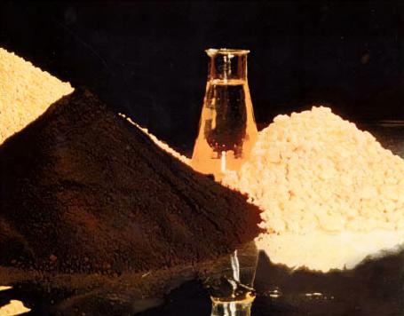 Several intermediate uranium compounds are produced during the processing of uranium concentrate (yellowcake) into uranium hexafluoride for enrichment and subsequently into uranium dioxide for nuclear fuel fabrication. (Source: Wikipedia.org) Several intermediate uranium compounds are produced during the processing of uranium concentrate (yellowcake) into uranium hexafluoride for enrichment and subsequently into uranium dioxide for nuclear fuel fabrication. (Source: Wikipedia.org)