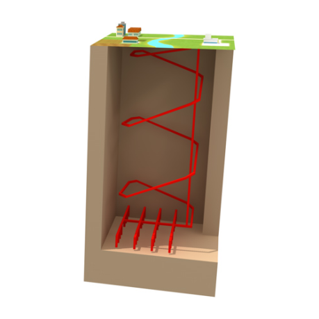 Model of final geological repository.